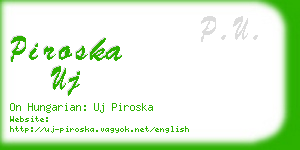 piroska uj business card